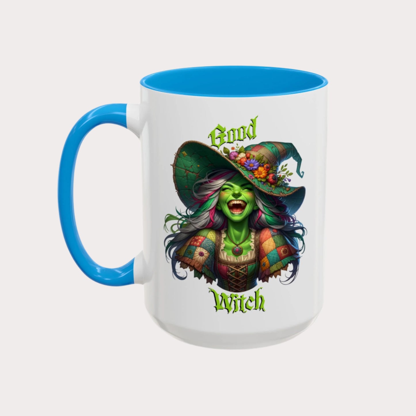 The Faegrin—'Good Witch' 'Bad Witch' 15oz Ceramic Duality Mug - Enchanting Drinkware for the Mystical Soul