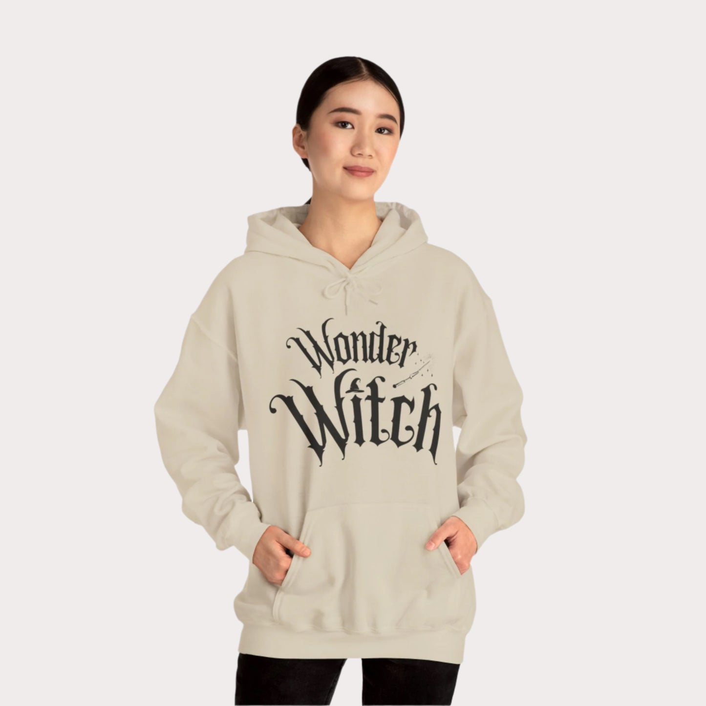 'Wonder Witch' Unisex Heavy Blend™ Hooded Sweatshirt - Cozy Magic for Halloween and Everyday Wear