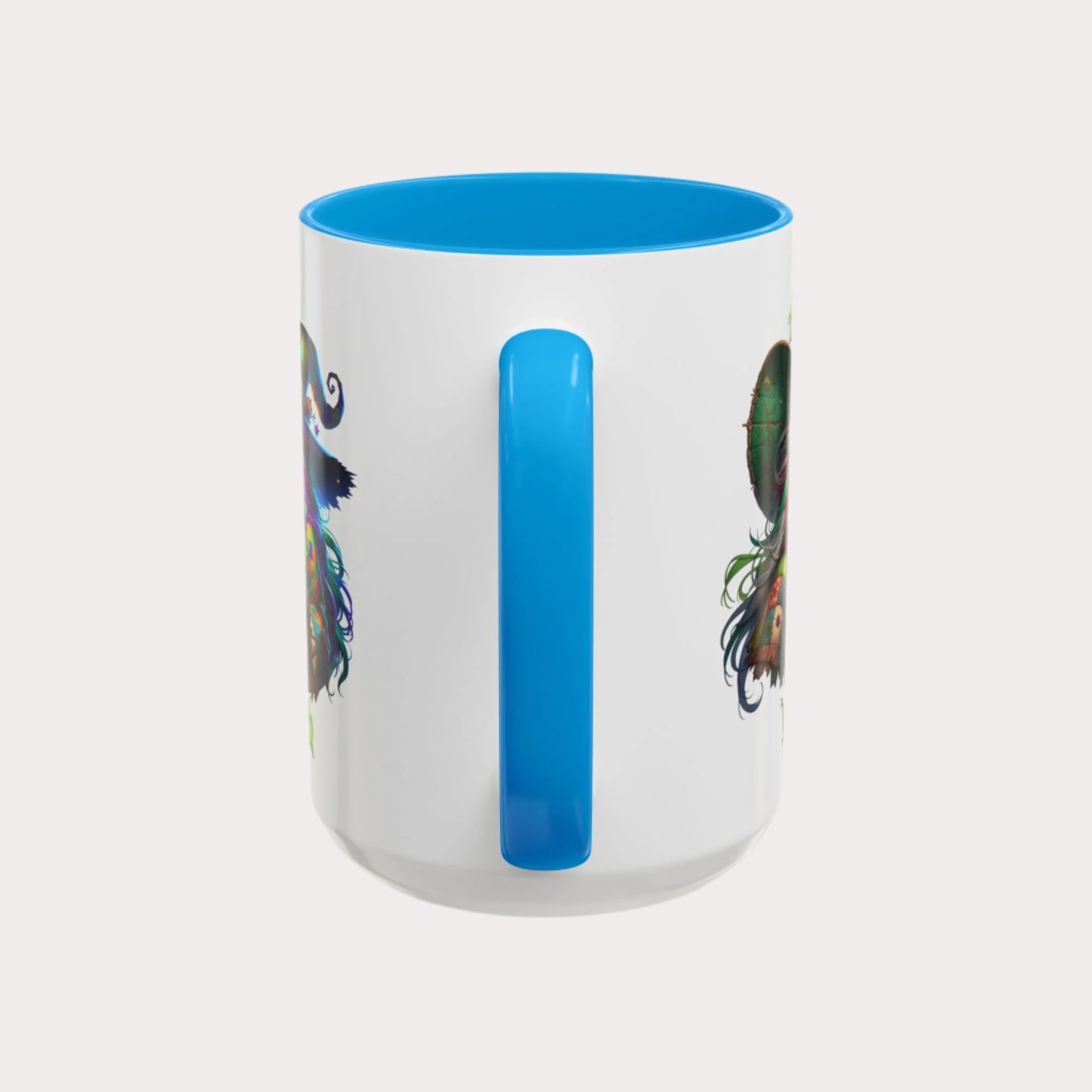 The Faegrin—'Good Witch' 'Bad Witch' 15oz Ceramic Duality Mug - Enchanting Drinkware for the Mystical Soul