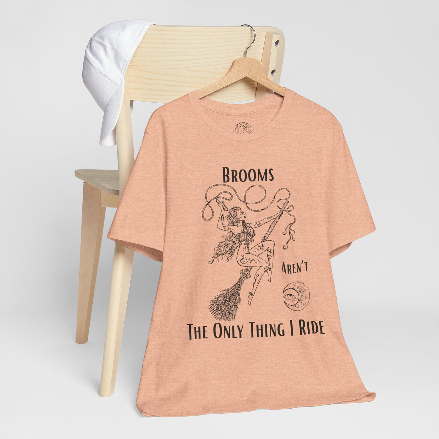 'Brooms Aren't The Only Think I Ride' Flying Witch on a Broom Graphic T-Shirt