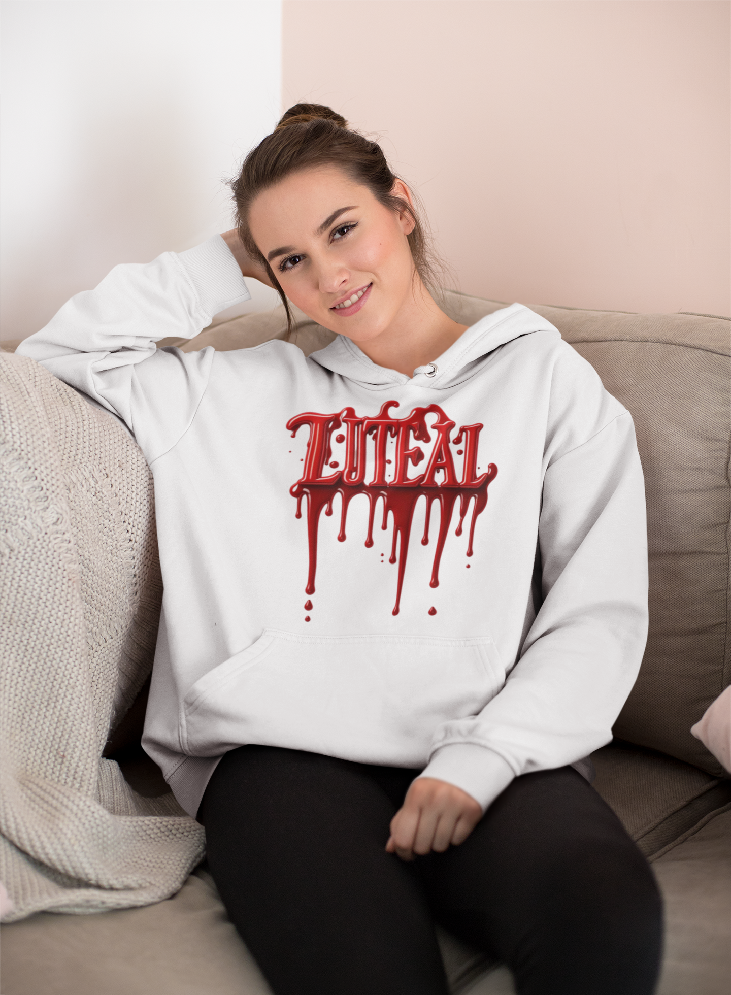 'LUTEAL' Phase Blood Drip Heavy Blend™ Hoodie - Casual and Edgy Wear for Everyday Comfort