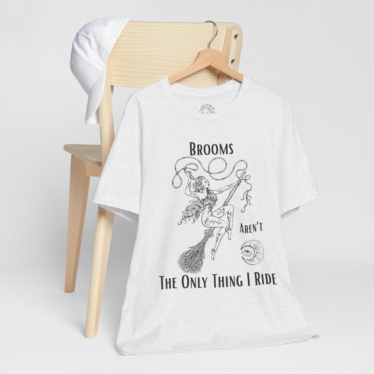 'Brooms Aren't The Only Think I Ride' Flying Witch on a Broom Graphic T-Shirt