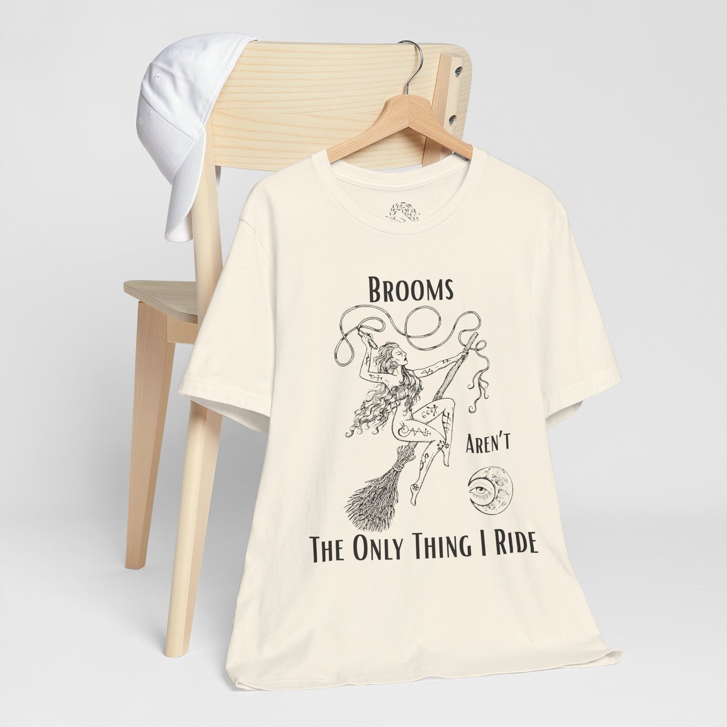 'Brooms Aren't The Only Think I Ride' Flying Witch on a Broom Graphic T-Shirt