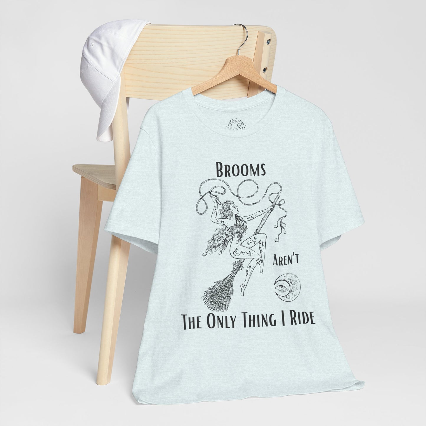 'Brooms Aren't The Only Think I Ride' Flying Witch on a Broom Graphic T-Shirt