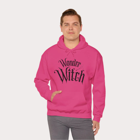 'Wonder Witch' Unisex Heavy Blend™ Hooded Sweatshirt - Cozy Magic for Halloween and Everyday Wear