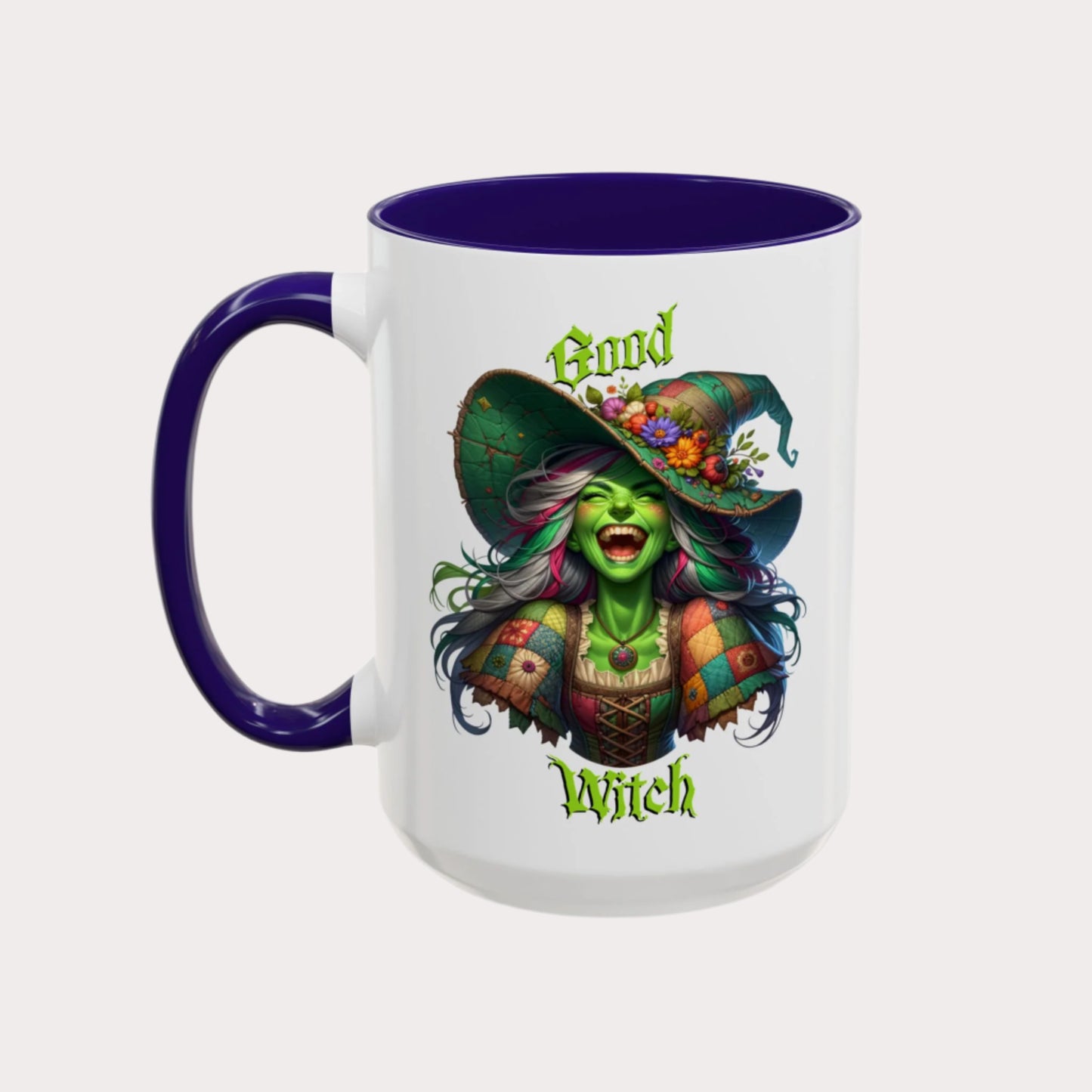 The Faegrin—'Good Witch' 'Bad Witch' 15oz Ceramic Duality Mug - Enchanting Drinkware for the Mystical Soul