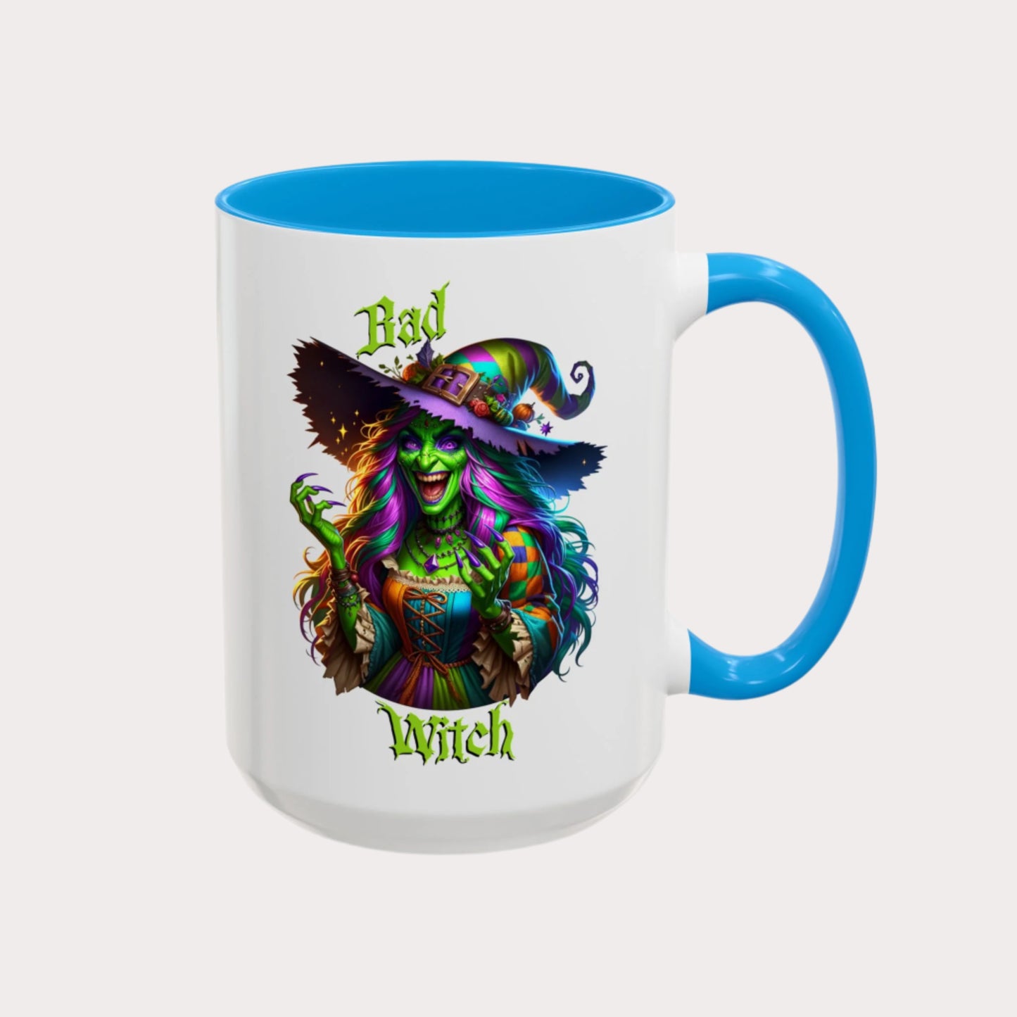 The Faegrin—'Good Witch' 'Bad Witch' 15oz Ceramic Duality Mug - Enchanting Drinkware for the Mystical Soul