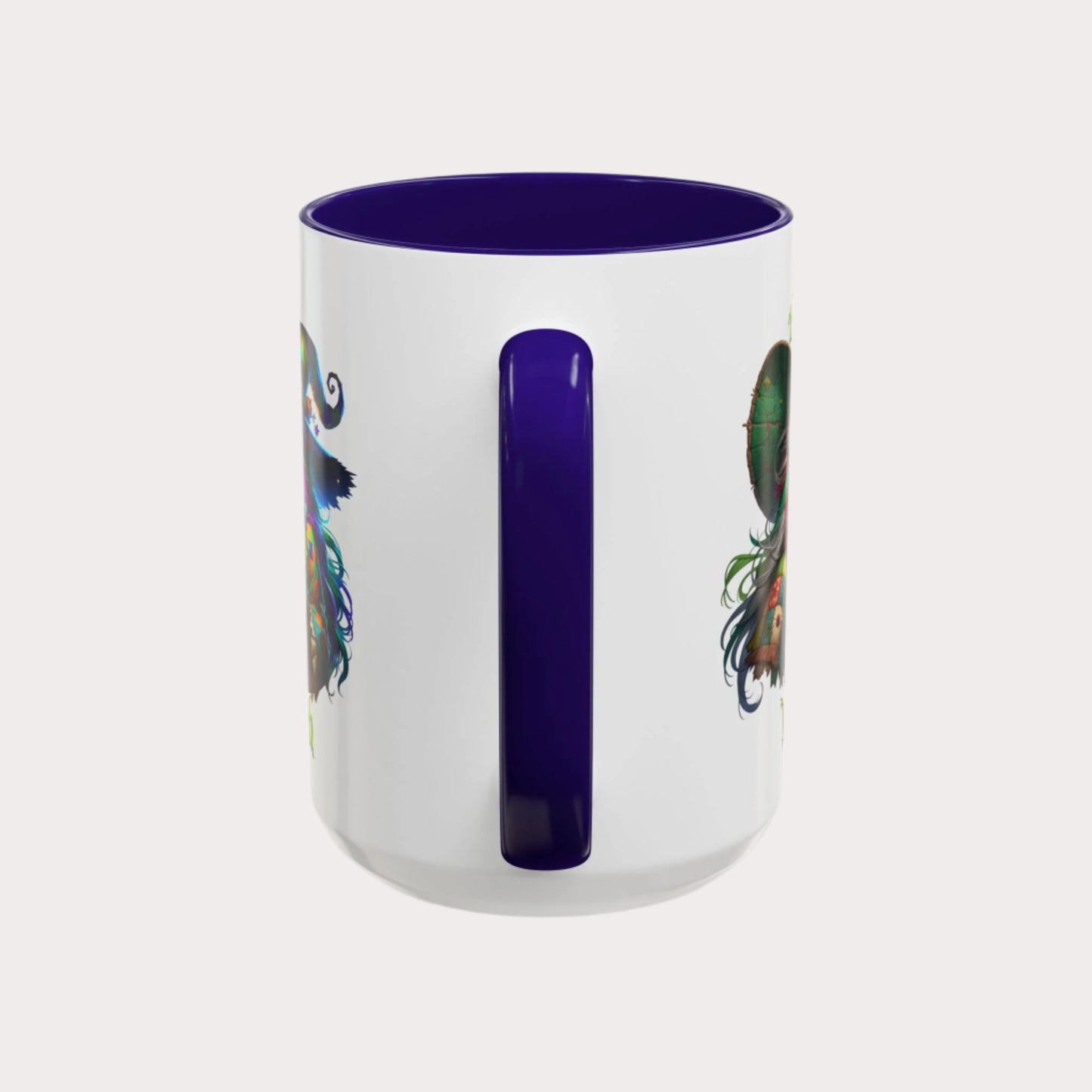 The Faegrin—'Good Witch' 'Bad Witch' 15oz Ceramic Duality Mug - Enchanting Drinkware for the Mystical Soul
