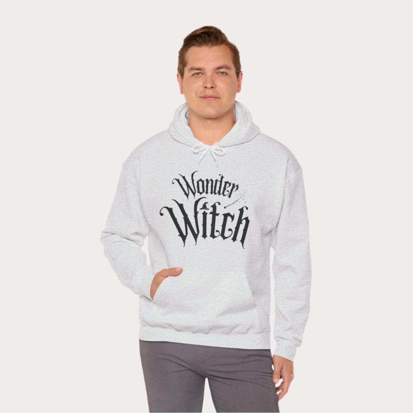 'Wonder Witch' Unisex Heavy Blend™ Hooded Sweatshirt - Cozy Magic for Halloween and Everyday Wear
