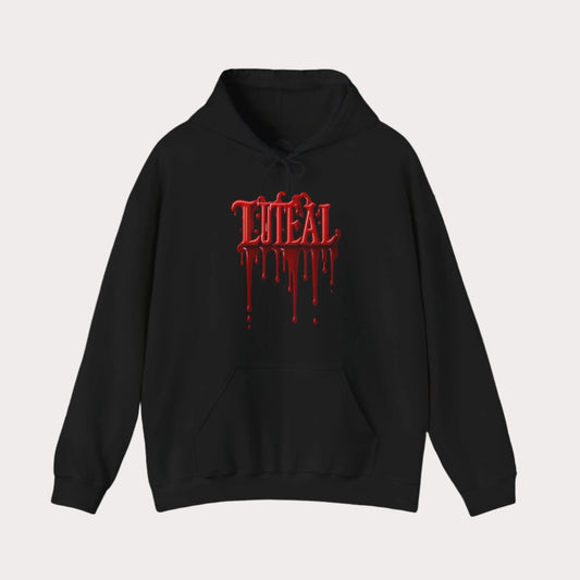 'LUTEAL' Phase Blood Drip Heavy Blend™ Hoodie - Casual and Edgy Wear for Everyday Comfort