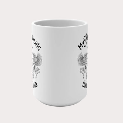 Mystical Brawling Unicorn Club Emblem 15oz Mug— Legendary Guardians of Magic Sipware