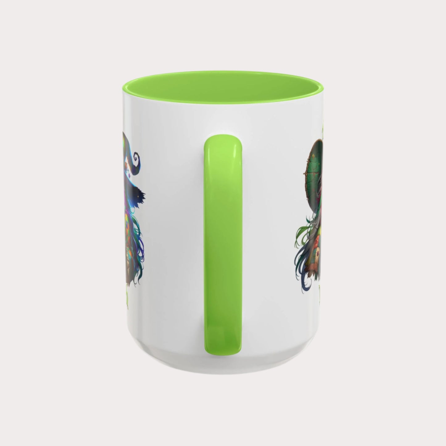 The Faegrin—'Good Witch' 'Bad Witch' 15oz Ceramic Duality Mug - Enchanting Drinkware for the Mystical Soul
