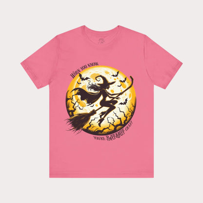 'When You Know You're Batshit Crazy' Flying Witch Graphic T-Shirt