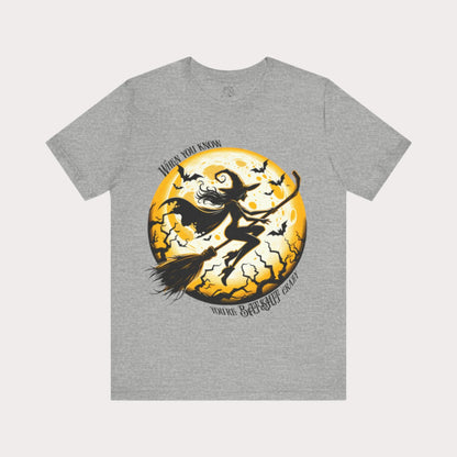 'When You Know You're Batshit Crazy' Flying Witch Graphic T-Shirt