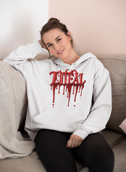 'LUTEAL' Phase Blood Drip Heavy Blend™ Hoodie - Casual and Edgy Wear for Everyday Comfort