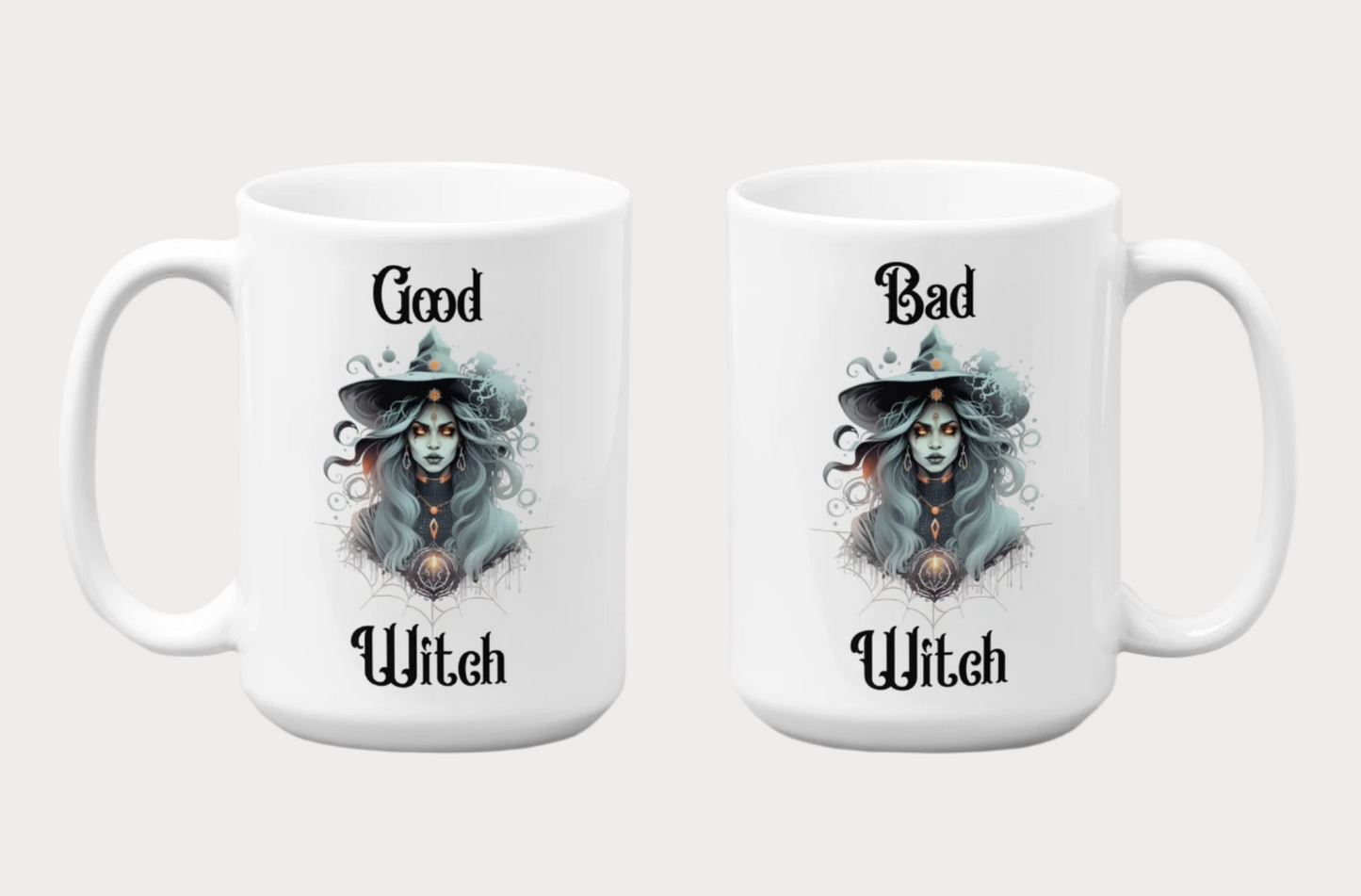 The Oya—'Good Witch' 'Bad Witch' 15oz Duality Mug - Enchanting Drinkware for the Mystical Soul