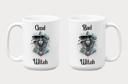 The Oya—'Good Witch' 'Bad Witch' 15oz Duality Mug - Enchanting Drinkware for the Mystical Soul