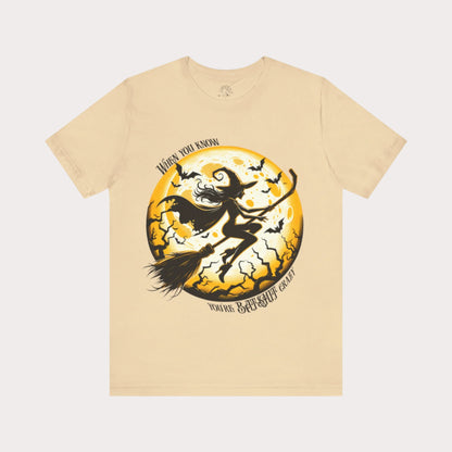 'When You Know You're Batshit Crazy' Flying Witch Graphic T-Shirt